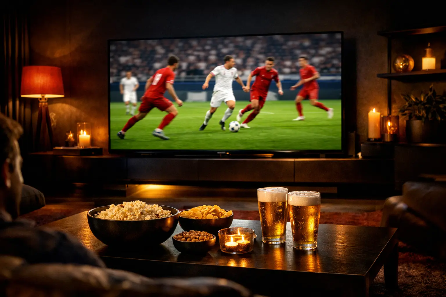 Gemütliches Wohnzimmer in Deutschland für IPTV Streaming